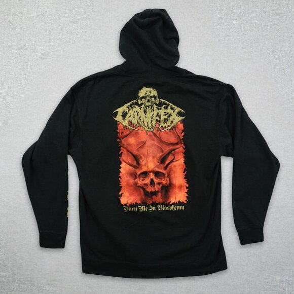 Carnifex Bury Me In Blasphemy Zip Hoodie Black Deathcore Band Sweatshirt XL - Picture 1 of 5
